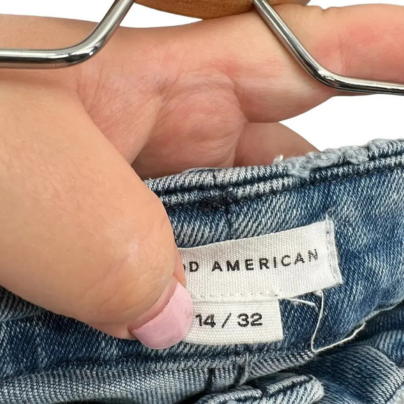 Good American Good Curve Straight‎ Jeans Blue858 Wash Size 14 / 32 - Picture 10 of 12